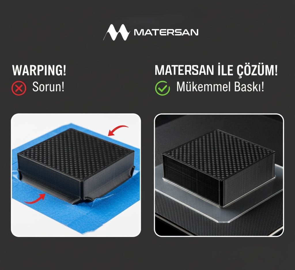 Baskının Alt Katmanlarının Yuvarlaklaşması: Warping Problemi ve Matersan Çözümleri