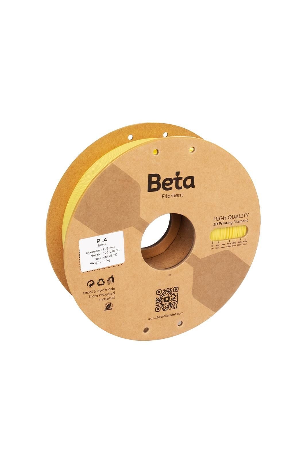 Beta PLA-Matte Filament Yellow