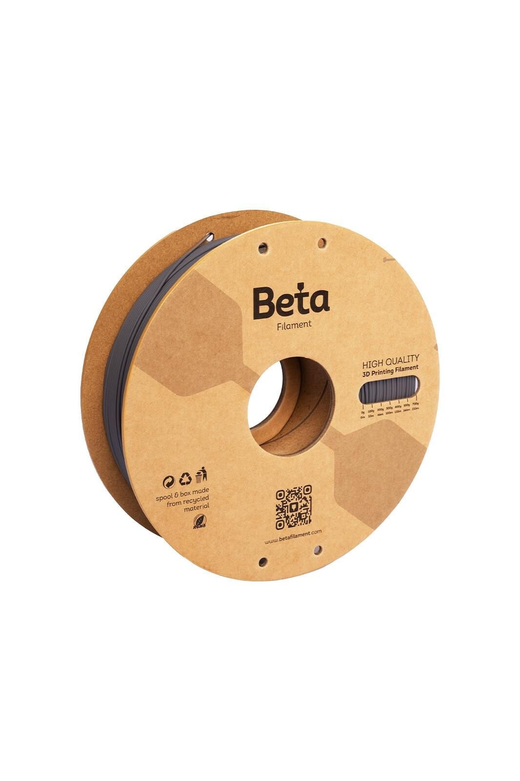 Beta PLA-Matte Filament Ebony