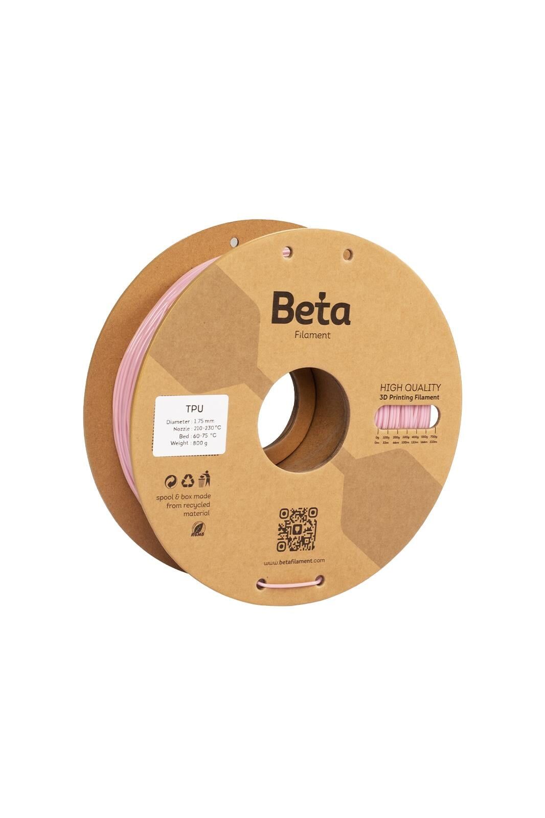 Beta Filament TPU 1.75mm 1kg Pembe