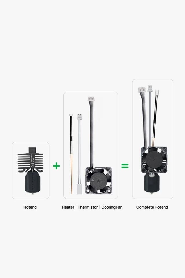Bambu Lab Complete Hotend Assembly With Hardened Steel Nozzle 0.4 mm X1E