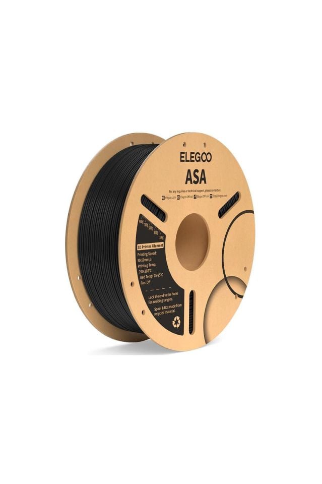 ELEGOO ASA Filament Siyah 1 Kg