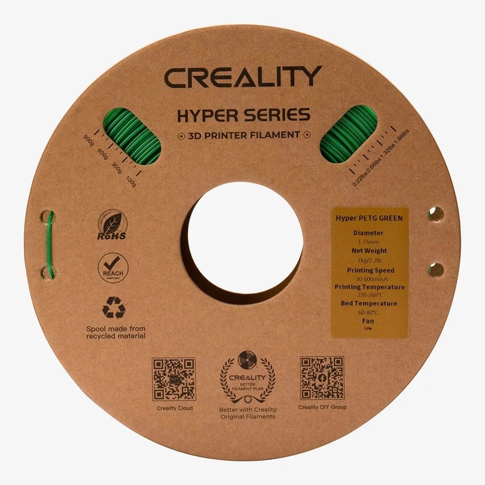 Creality Hyper PETG Filament Yeşil 1.75mm 1kg