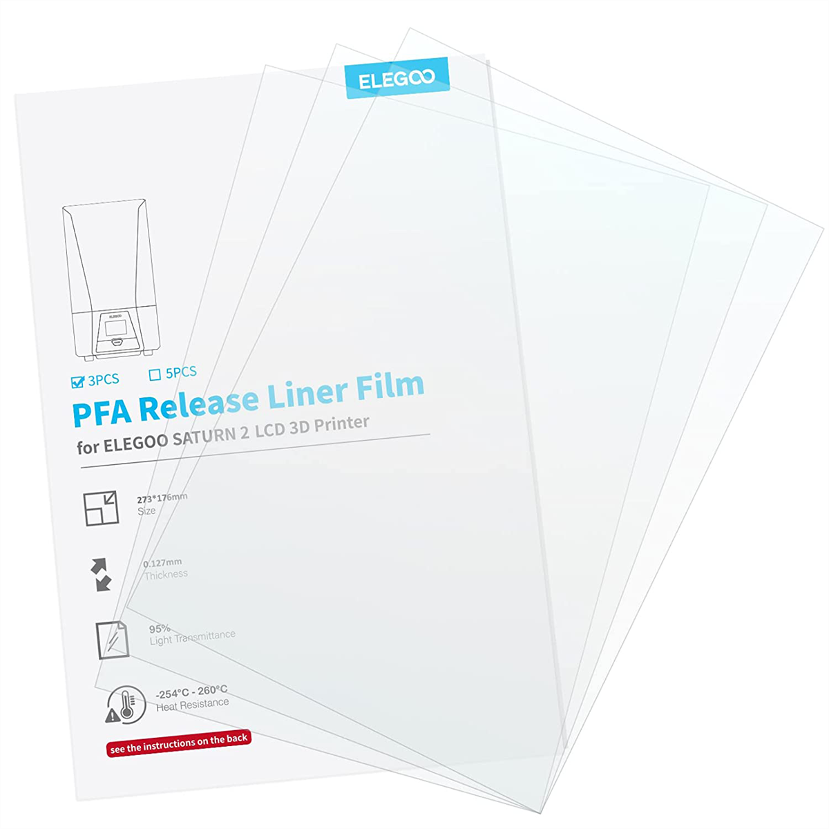 ELEGOO PFA Release Liner Film 5 Adet - Saturn2/8K
