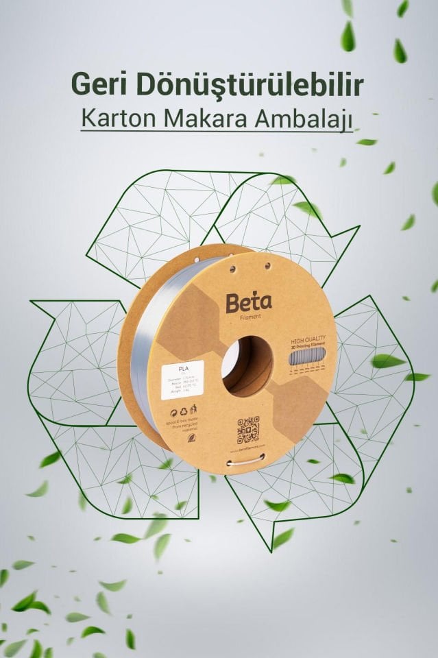 Beta PLA-Silk Filament Silver