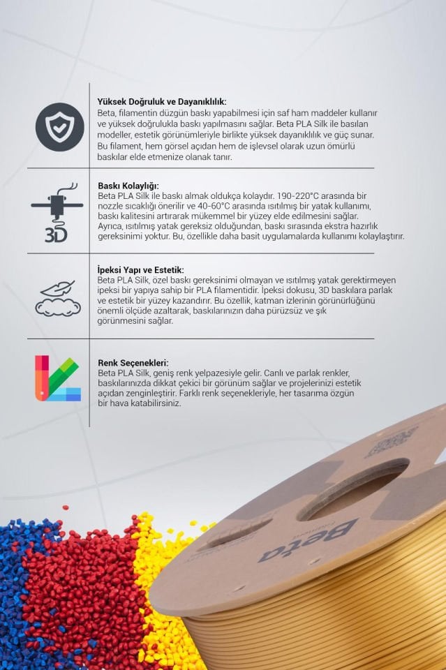 Beta PLA-Silk Filament Gold