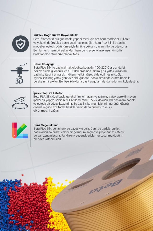 Beta PLA-Silk Filament Gold