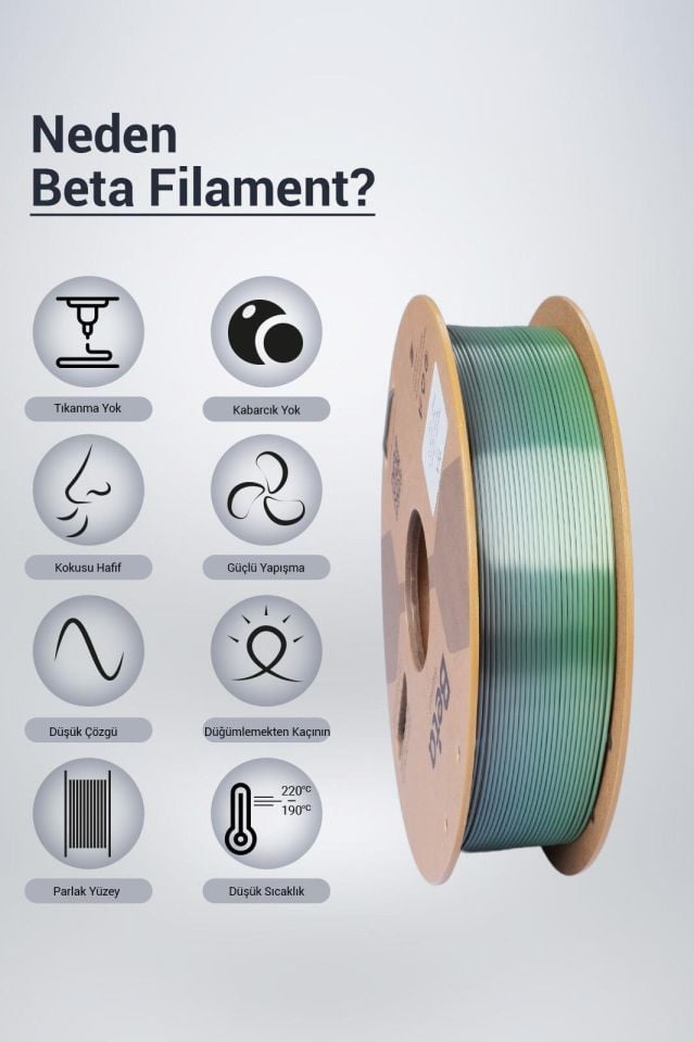 Beta PLA-Silk Filament Rainbow