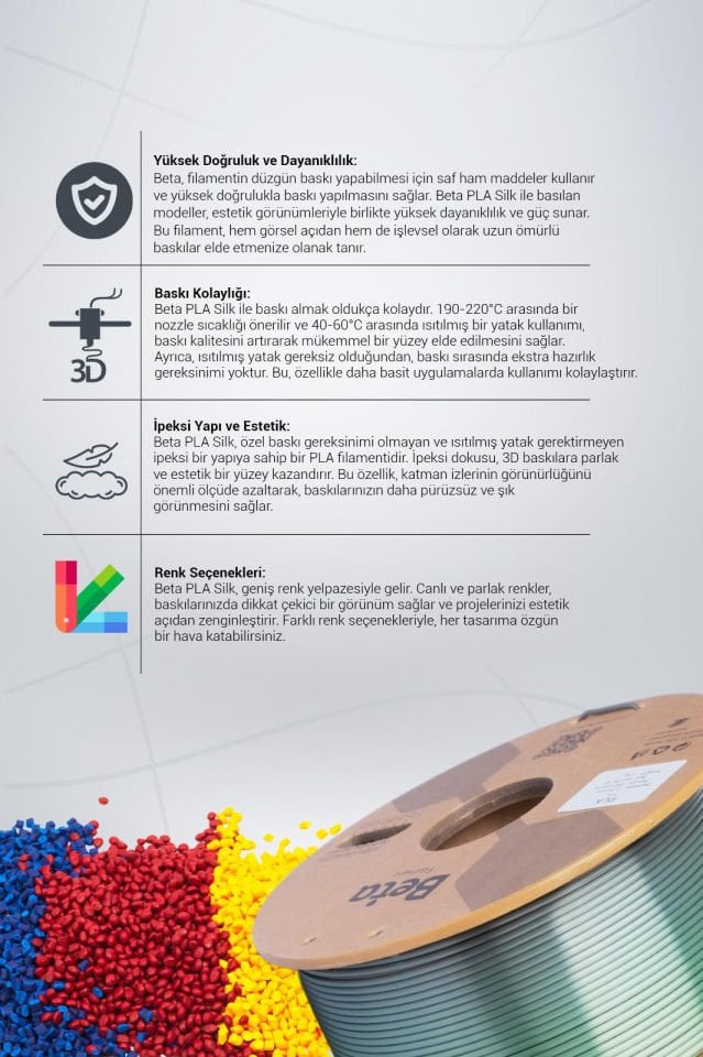 Beta PLA-Silk Filament Rainbow