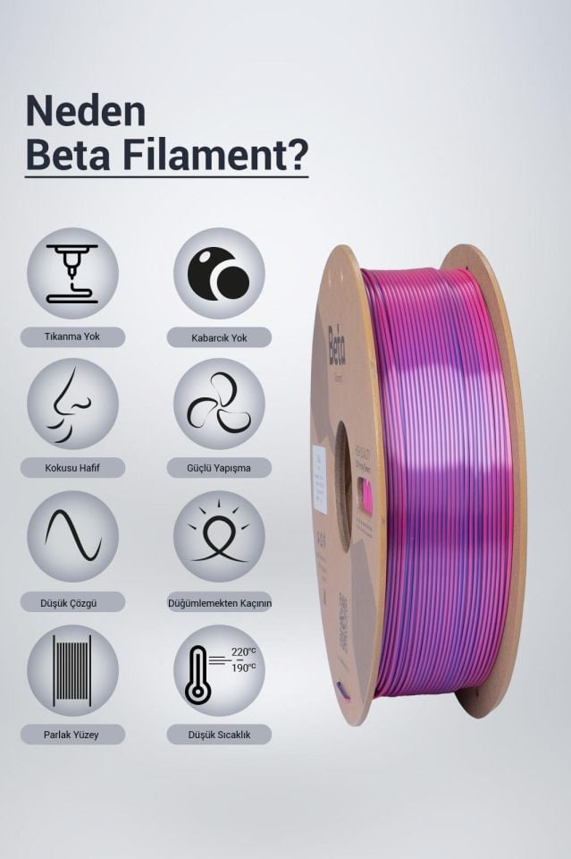 Beta PLA-Magic Silk Filament Rose Red Royal Blue