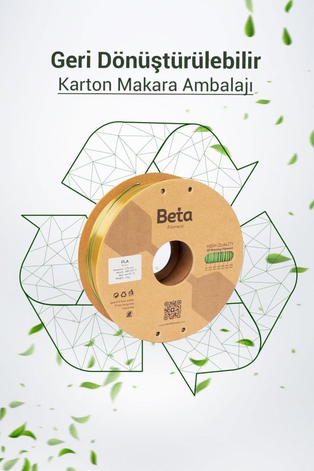 Beta PLA-Mystic Silk Filament Gold Green Fuchsia