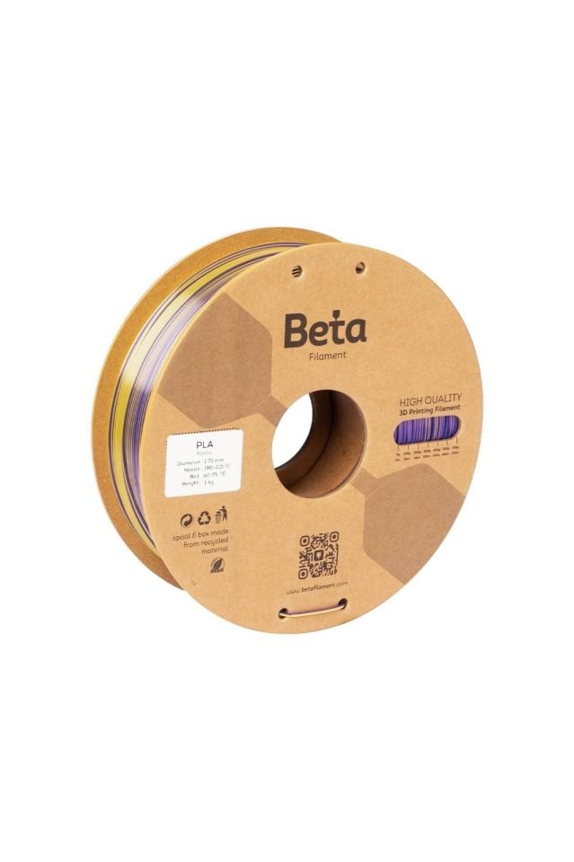 Beta PLA-Mystic Silk Filament Blue Purple Yellow