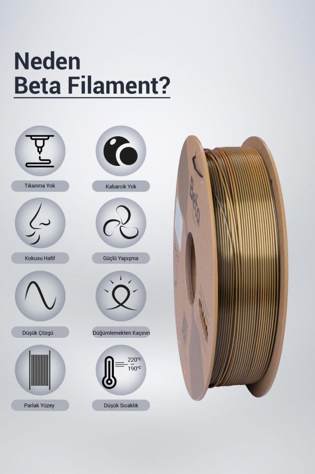 Beta PLA-Mystic Silk Filament Red Gold Black