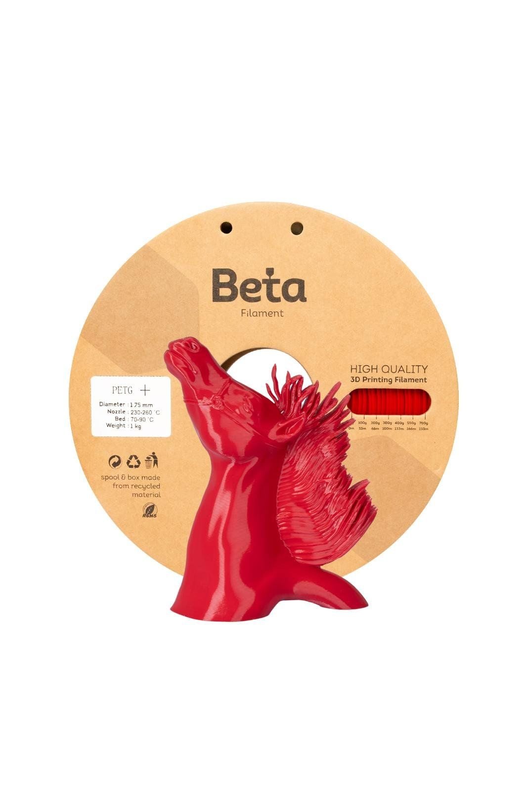 Beta PETG+ Filament Red