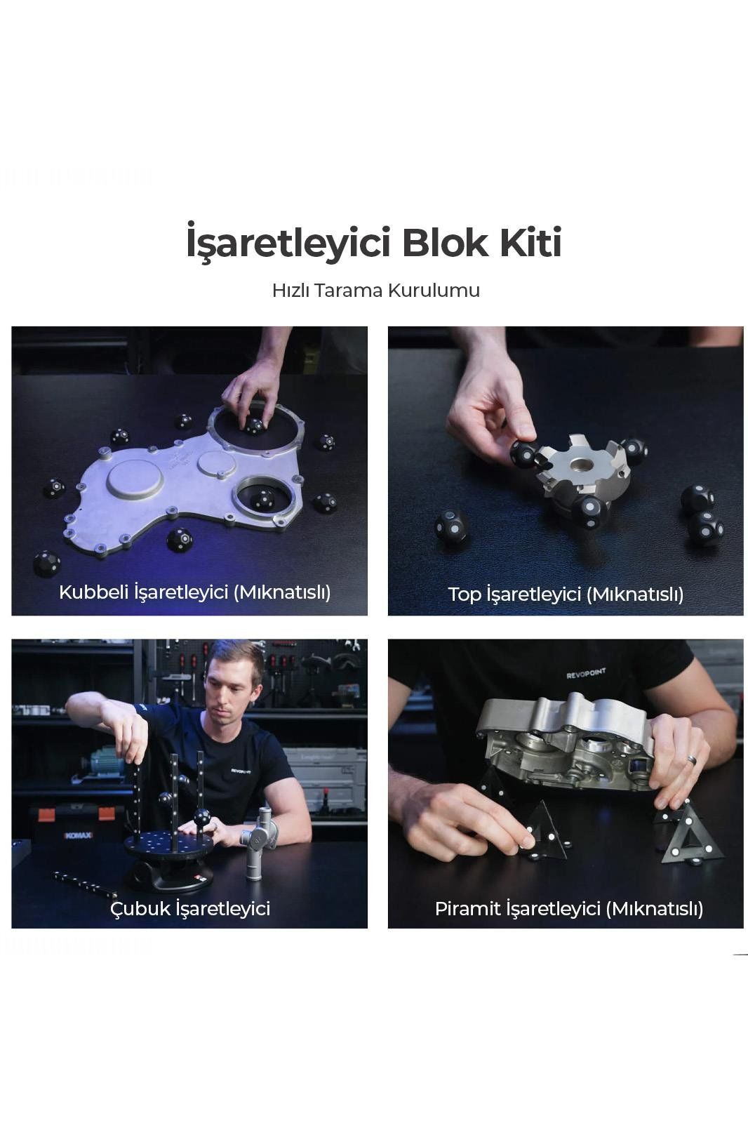 Revopoint Marker Blok Takımı (Manyetik)
