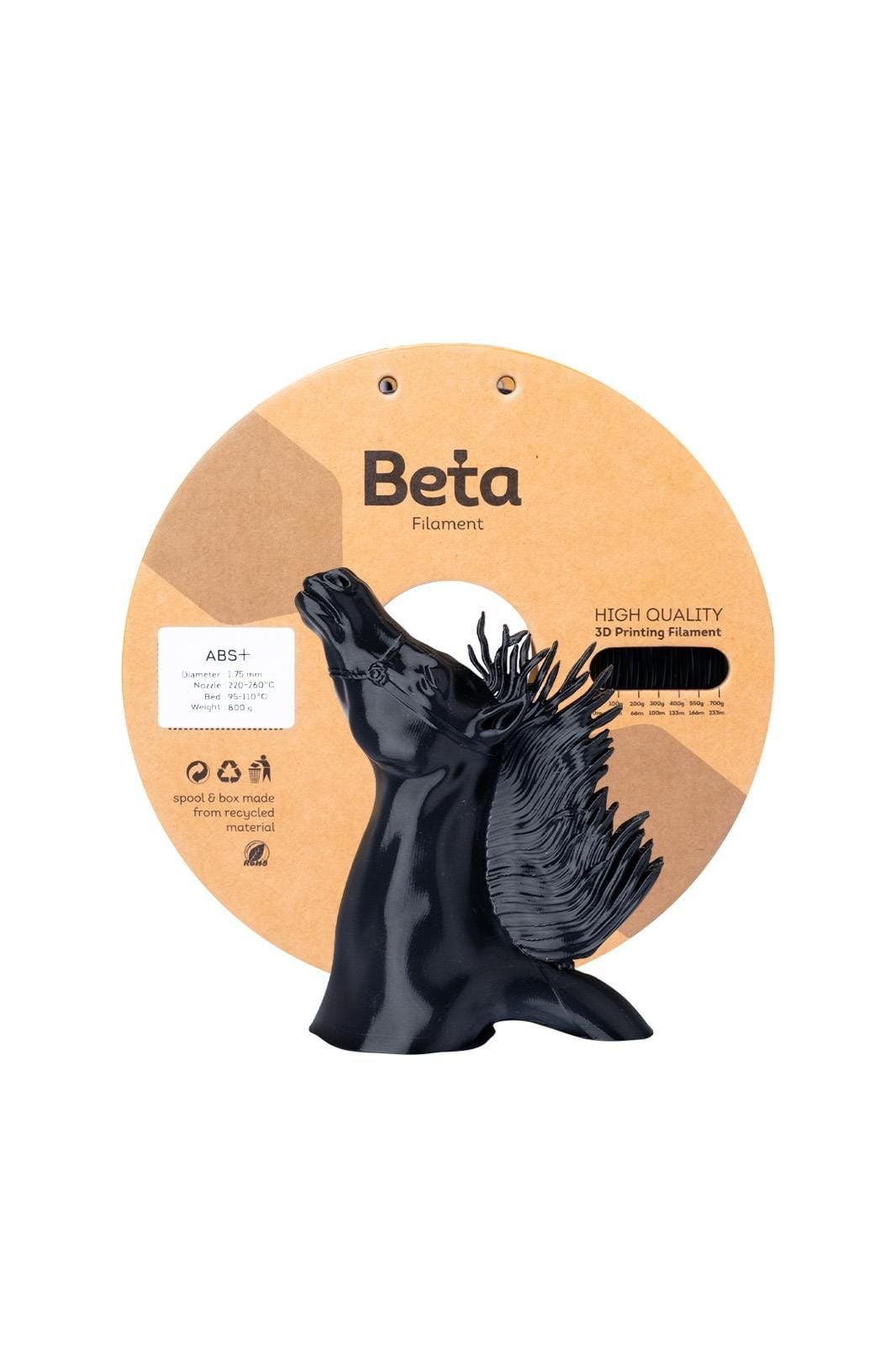 Beta Filament Matte ABS 1.75mm 1kg Siyah