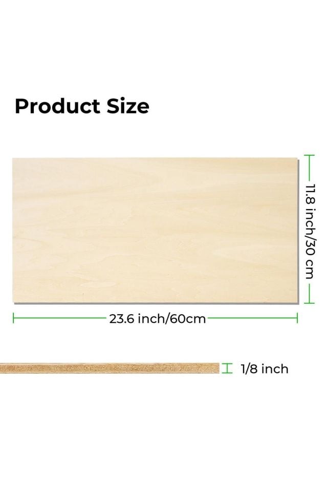 xTool 3mm Basswoood Plywood 12*12 inch 30pcs