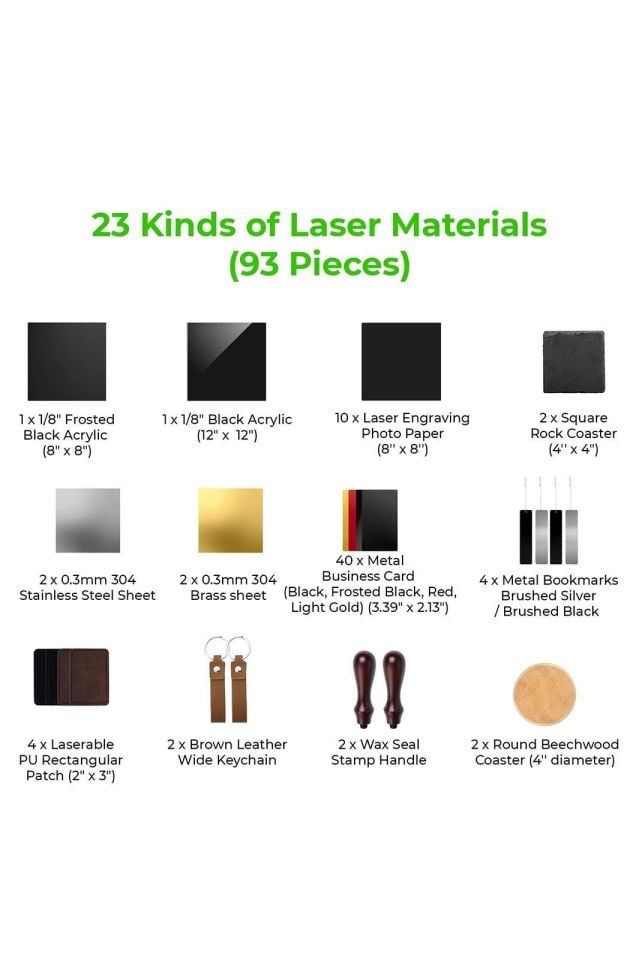 xTool F1 Ultra Laser Material Kit (93pcs)