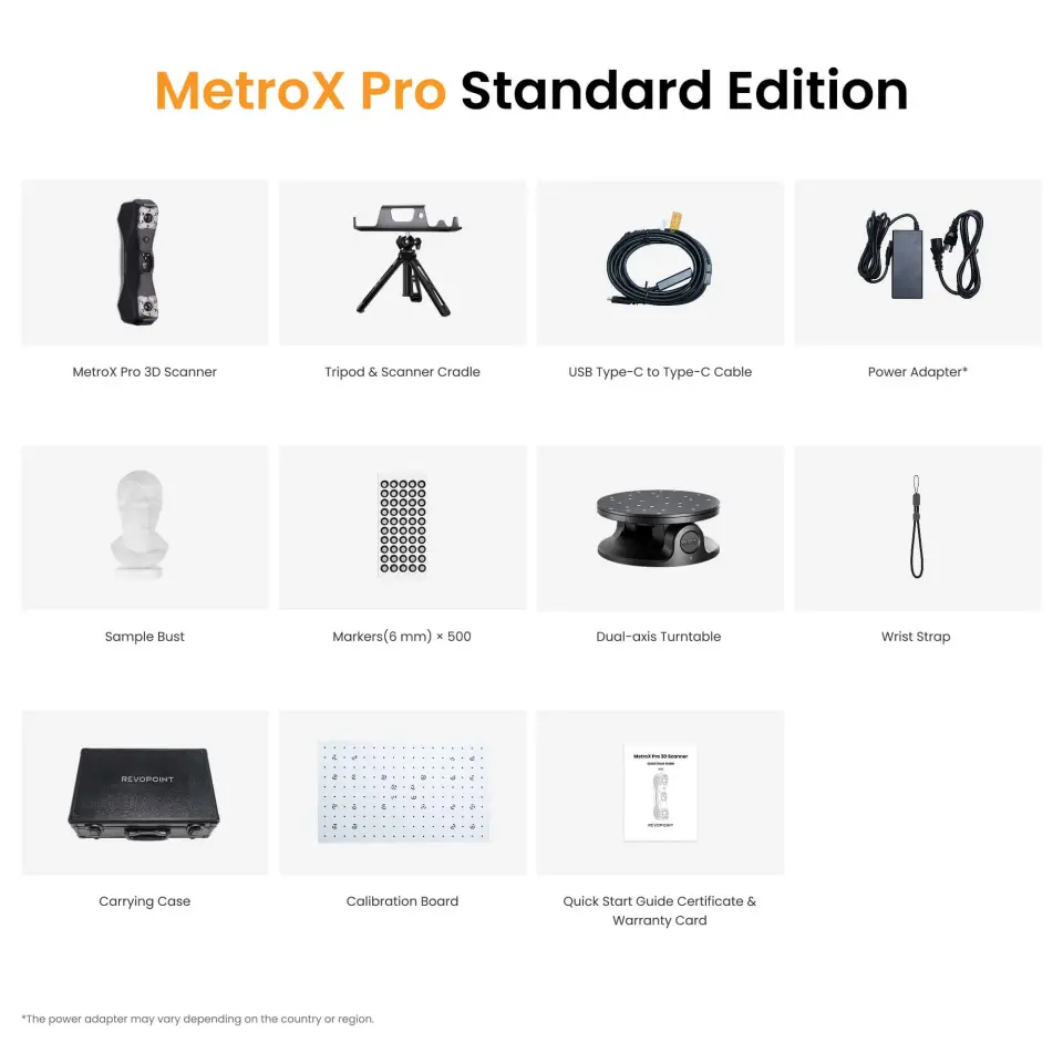 Revopoint MetroX Pro 3D Tarayıcı – Standard Paket