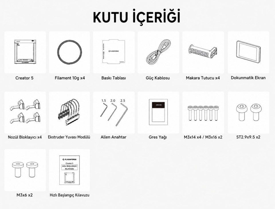 Flashforge Creator 5 3D Yazıcı
